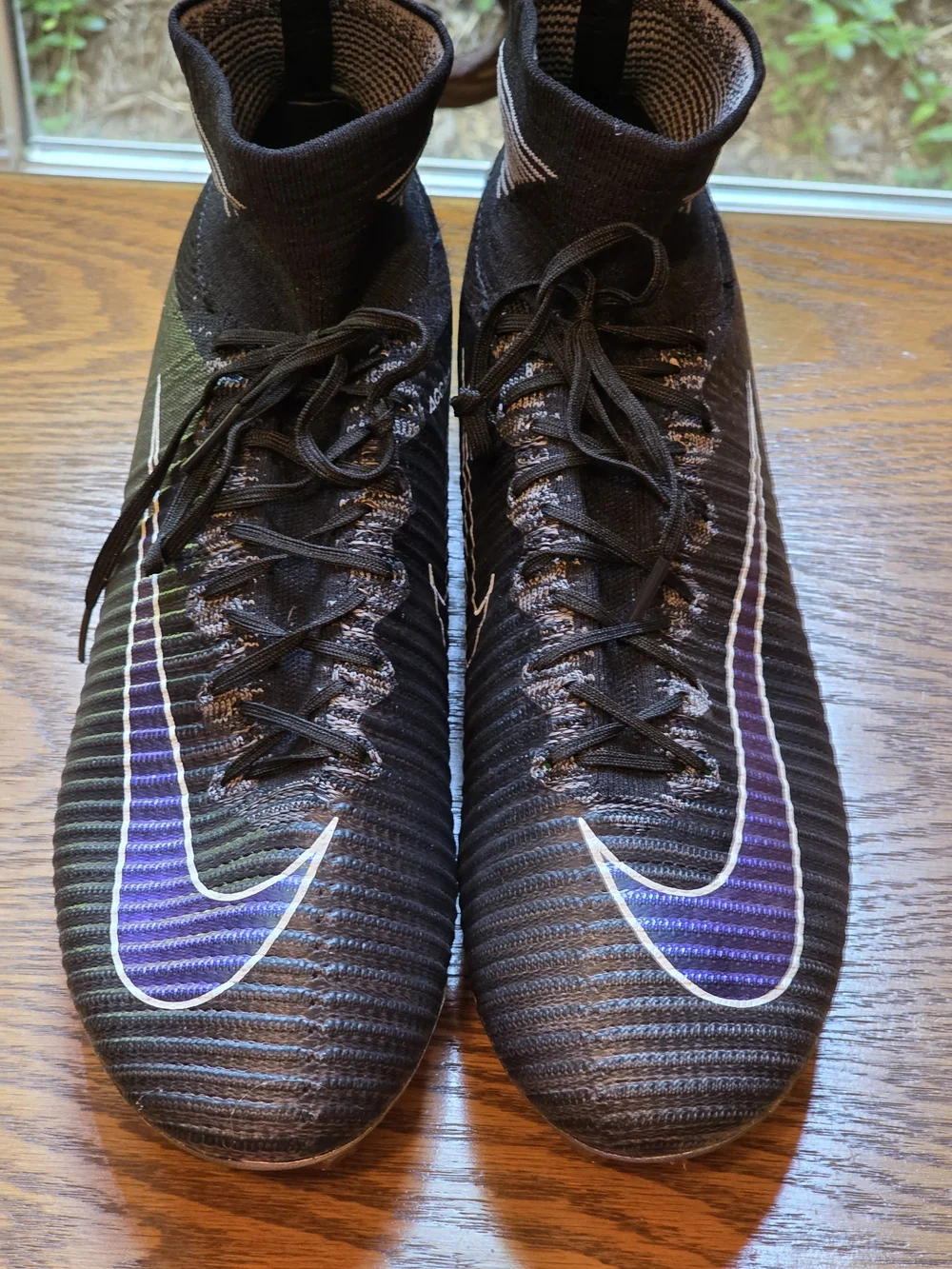 Nike Mercurial Men's Black/Purple Soccer Football Cleats, NWOT, Sz 8.5